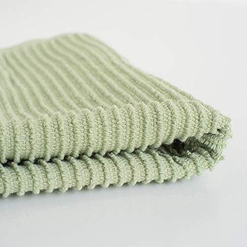 Now Designs Ripple Kitchen Dishcloth Sage 13 x 13in Set of 4