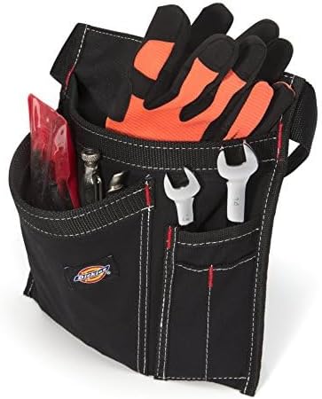 Dickies 5-Pocket Single Side Tool Belt Pouch/Work Apron, Durable Canvas Construction, Adjustable Belt for Custom Fit