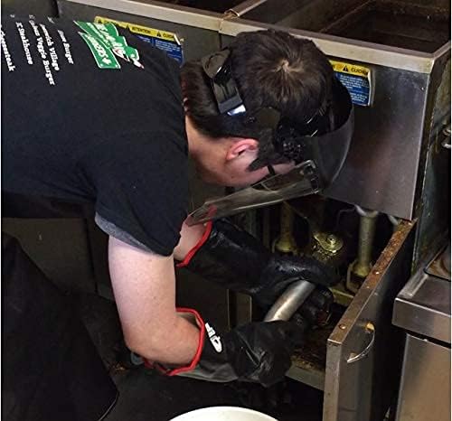 Oil Shield® 18" High Heat Neoprene Glove, Fryer Filtration, 450 Degree Temp Rating, Food Service Safety