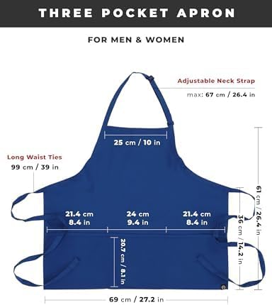 Chef Works Unisex Three Pocket Apron