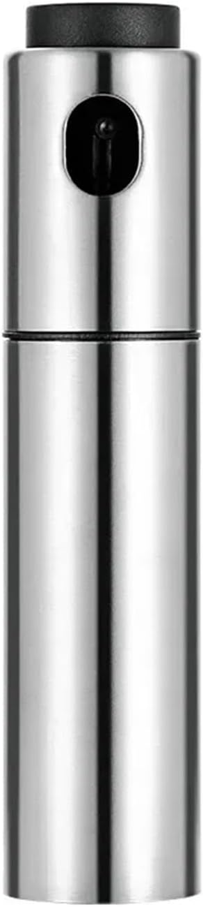 100ML BBQ & Kitchen Spray Bottle - 304 Stainless Steel Oil & Vinegar Sprayer for Baking, Grilling, Seasoning - Refillable, Leak-Proof, Dishwasher(Stainless steel)