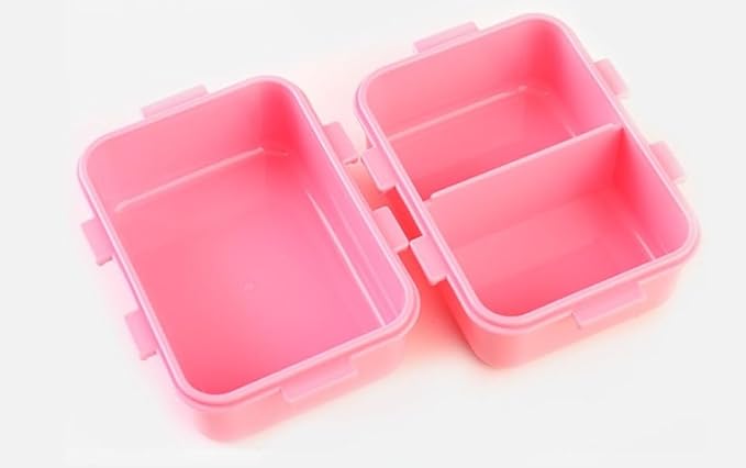 Cute Bear Bento Box, Lunch Box with Bag, Snack Containers Set, 4.9 x 3.6 x 1.9 inches (Ivory)