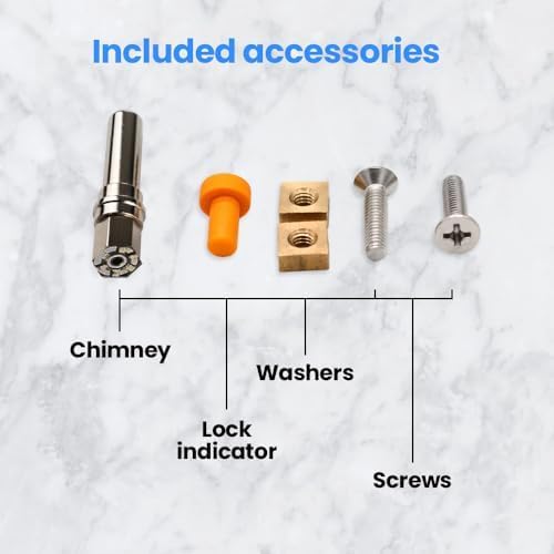 Anakel Home Replacement Handle Kit Compatible with Fagor Rapid Express 99 Pressure Cooker | Includes Pressure Regulator Valve, Screws and Lid (Thread size of the chimney: 0.31 in)