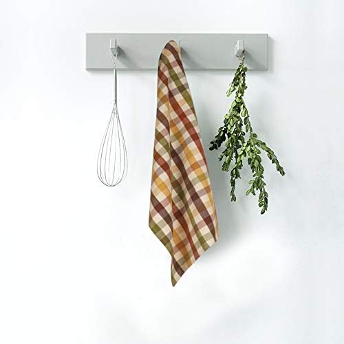 Urban Villa Kitchen Towels 100% Cotton Dish Towels for Kitchen (Set of 6) 20”x30” Dish Cloths Highly Absorbent Kitchen Linen Set with Hanging Loop Perfect for Drying Dishes Cleaning – Harvest Checks