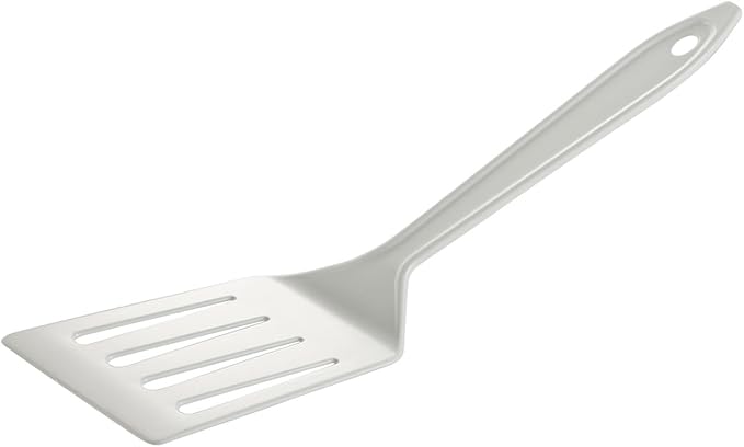 Hutzler 11-inch LOPOL Reinforced Nylon Slotted Spatula Turner, Set of 2 (White)