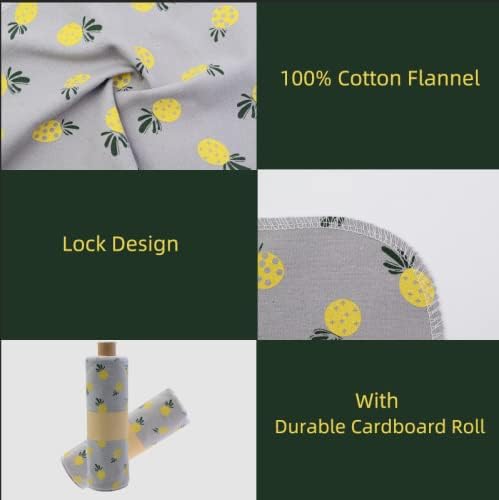 Paperless Towels Roll Washable Cotton Cloth, Reusable Paper Towels - 25 Pack with Durable Cardboard Roll - 10" X 10" Zero Waste Reusable Napkins Eco Friendly