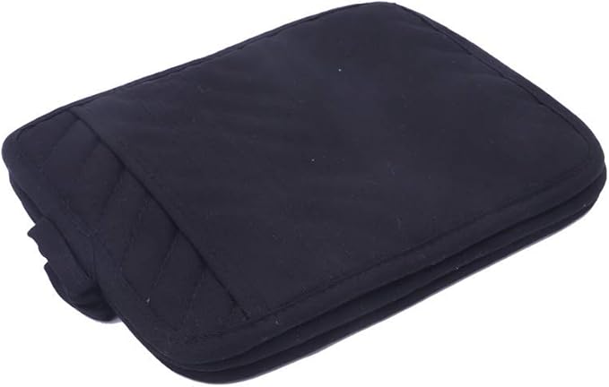 nyi Pot Holders for Kitchen Heat Resistant, Cotton Hot Pads for Kitchen Counter Table, Black Pot Holders with Pocket