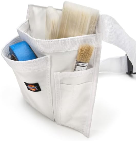 Dickies 5-Pocket Single Side Tool Belt Pouch/Work Apron, Durable Canvas Construction, Adjustable Belt for Custom Fit