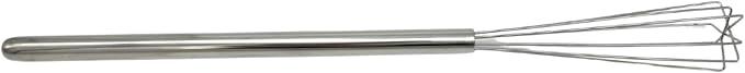 Rattleware 10.25" Long-Handle Silver Espresso Whisk - Perfect Coffee Distribution, Stainless-Steel Triangular Design, Ideal for Commercial & Home Use
