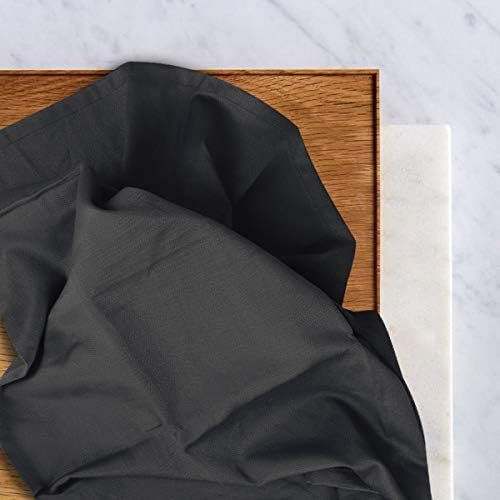 Urban Villa Kitchen Towels 100% Cotton Gray Color Dish Cloths & Dish Towels for Kitchen with Hanging Loop Size 20x30 inches (Set of 6) Highly Absorbent Quick Drying Soft Premium Quality