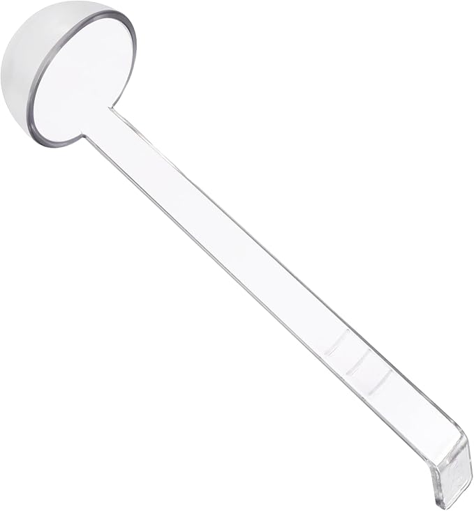 Coloch 20 Pack 1oz Plastic Small Ladle, 7 Inch Clear Mini Ladle Long Handle Punch Bowl Ladles Mini Serving Spoon for Juice, Topping, Dressing, Soup, Gravy, Pouch Bowl, Cocktail