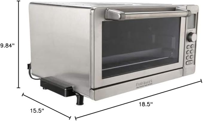 Cuisinart TOB-135N Deluxe Convection Toaster Oven Broiler, Brushed Stainless, Silver