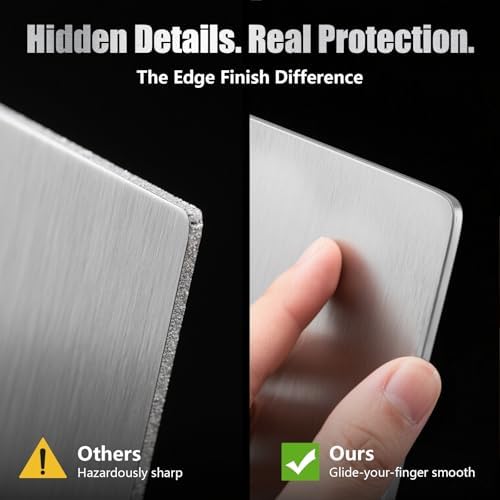 URMONA 3 PCS 304 Stainless Steel Cutting Board For Kitchen, Non-Staining&Odor-Free, Burr-Free Edges, Dishwasher Safe, Non Toxic Cutting Board（XL+2XL+3XL）