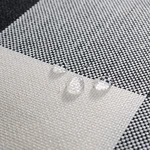 Black and White Placemats Set of 4, Linen Buffalo Plaid Double Layer Spring Placemats Check Kitchen Table Mats,Waterproof Heat Resistant Durable Cloth Washable Placemats 13 x 19 Inches