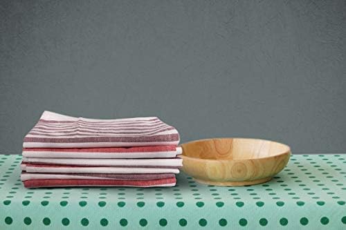 Urban Villa Christmas Dinner Napkins Horizontal Stripes Cloth Napkins Set of 12 Garnet/Red Color Dinner Napkins 20x20 Inches 100% Cotton Over Sized Cloth Napkins with Mitered Corners DinnerNapkins
