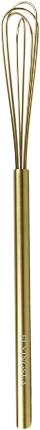FLYINGSEA Whisks,Mini Whisk,Stainless Steel Whisk,Wisk,Whisks for cooking,Cooking and Kitchen Gadget.(10.5 inches Golden)