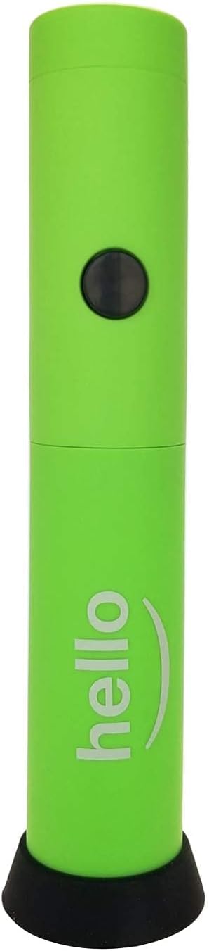 MATCHA DNA HELLO Milk Frother - Double Whisk Head, Handheld Battery Operated Electric Foam Maker For Bulletproof Coffee, Lattes, Cappuccino, Hot Chocolate, Sleek Drink Mixer With Stand (GREEN)
