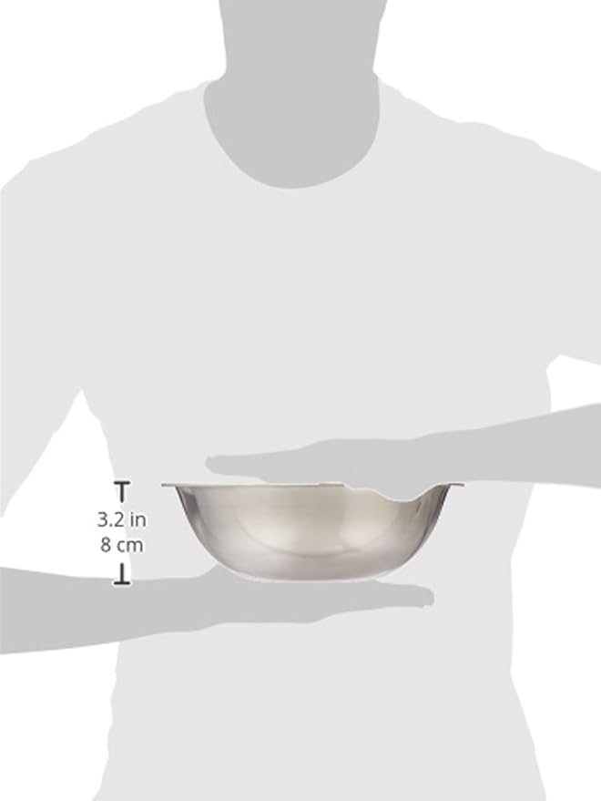 Winco 3 Quart Heavy-Duty Stainless Steel Mixing Bowl