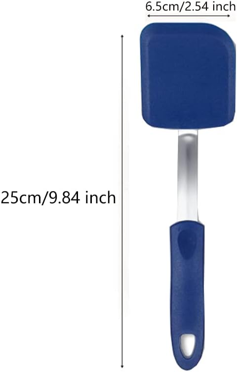 BSL® Silicone Cookie Spatula Turner Small Brownie Spatula Flexible Kitchen Small Silicone Spatulas for Nonstick Cookware Heat Resistant No Scratch Flipper Baking Utensils for Egg Pancake (3 Pack)