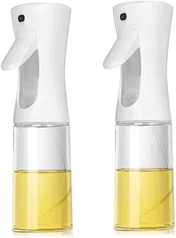 Oil Spray for Cooking – Oil Dispenser Bottle Sprayer, Reusable Food Grade Oil and Vinegar Spray Bottle, Kitchen Accessories(2pcs-200ml-white)
