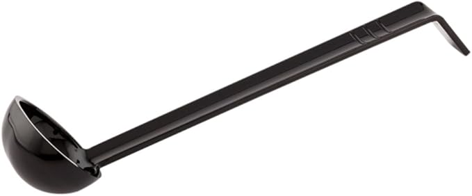 1 oz Black Plastic Sauce Ladle, 10.5"