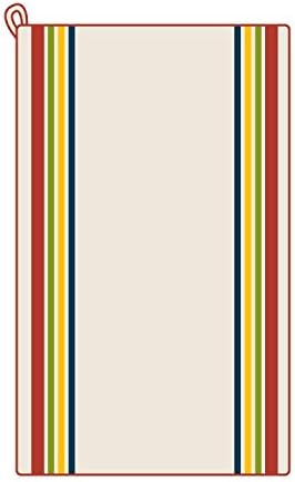 Aunt Martha's 18-Inch by 28-Inch Package of 3 Vintage Dish Towels,Cotton, Multi Striped, MultiStripe