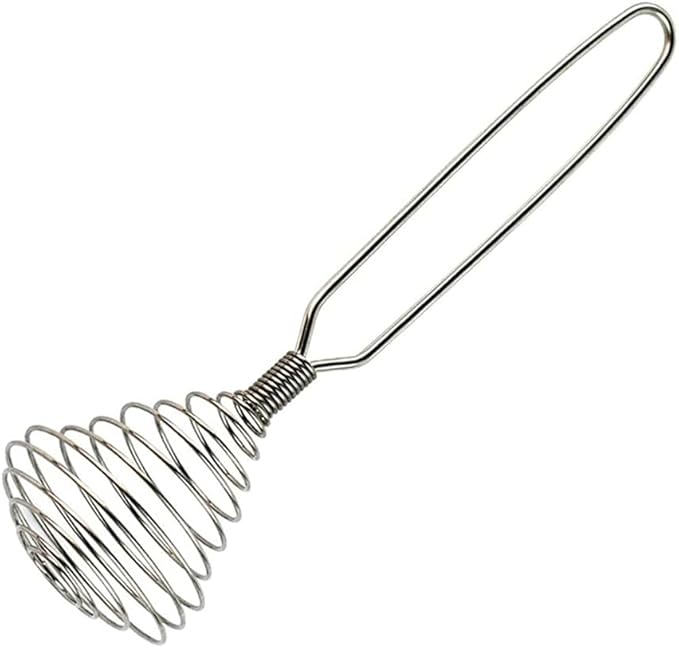 Stainless Steel Spring Coil Whisk 1 Pack, Wire Whip Egg Beater, Kitchen Cookware Hand Mixer For Cooking, Mixing, Blending, Beating, Stirring, 8.7 Inch