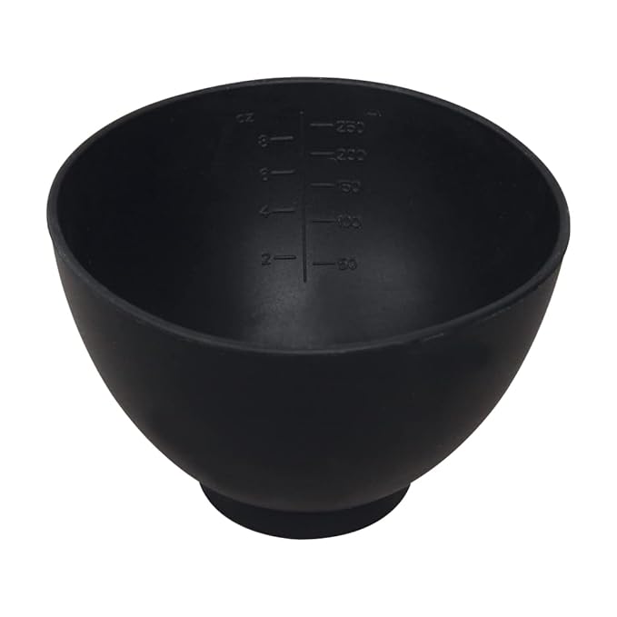 ForPro Professional Collection Silicone Mixing Bowl, Black, Flexible, Odorless, for Mixing Facials, Massage, Body & Other Products, 8 oz