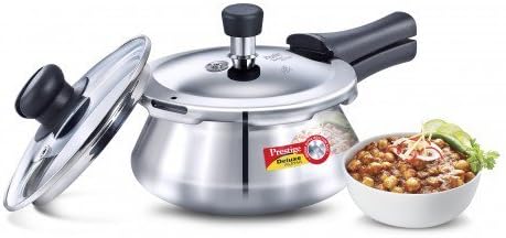 Prestige Deluxe Alpha Stainless Steel Pressure Handi With Glass Lid 1.5 Ltr