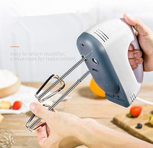 7 Speed HandMixer Electric Handheld,Portable Kitchen Mixer with Easy Button and 5 Attachments(2Dough Hooks,1Whisk,2Beaters) Food Blender Whisk Dough Hooks for Cookies,Cakes, Dough, Batters,&More