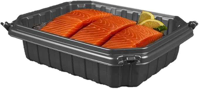Ultra-Cold Freezer Containers (-30°C/-22°F), Frozen Meal Prep Storage with Lids, Microwave & Freezer-Safe, Perfect for Frozen Meat, Seafood and Hot Meals, 10" x 8.2" x 3.7", 10 Packs