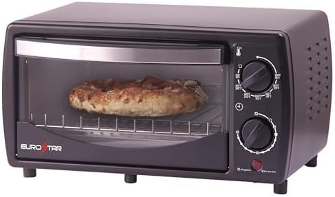 EUROSTAR TO900B 4-Slice Toaster Oven Broiler, Black