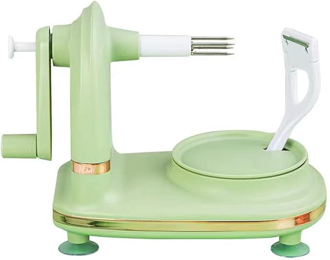 Soft Home Upgraded Plastic Apple Peeler, Pear Peeler and Apple Slicer Corer with Stainless Steel Blades(one backup blade included)