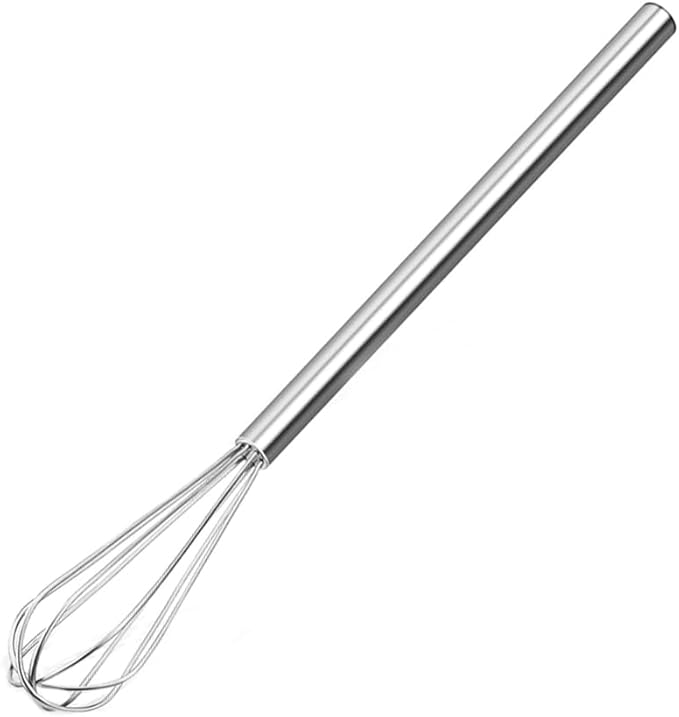 Stainless Steel Mini Whisk, Long-Handle Small Wire Whisk, Kitchen Cookware for Cooking, Whisking, Blending, 10.4inch