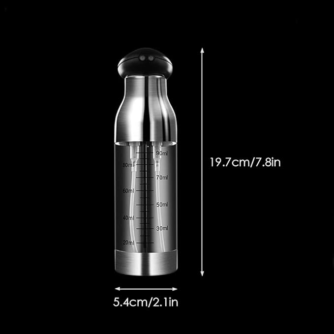TINMIX Oil Sprayer for Cooking, Double-Spout Nozzle Olive Oil Sprayer & Vinegar Mister, Dual-Purpose Sprayer for Salad, BBQ, Kitchen Baking