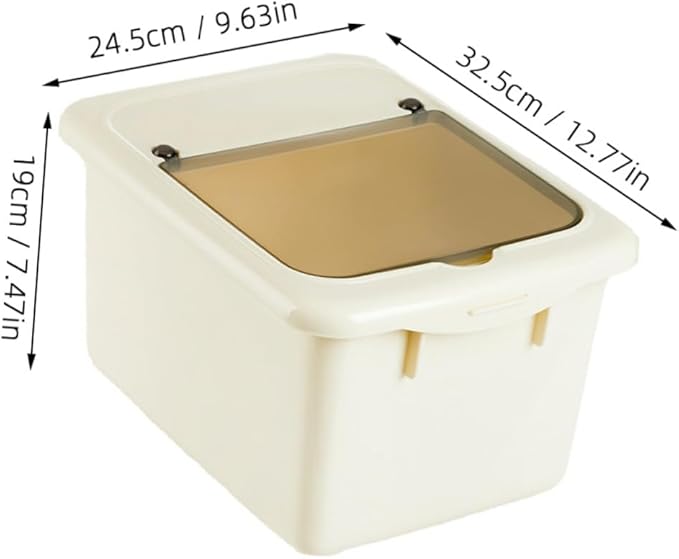 Alipis Rice Container with Clear Lid Airtight Storage Bucket for Grains Cereal and Pet Food Capacity Food Storage for Kitchen Pantry Organization