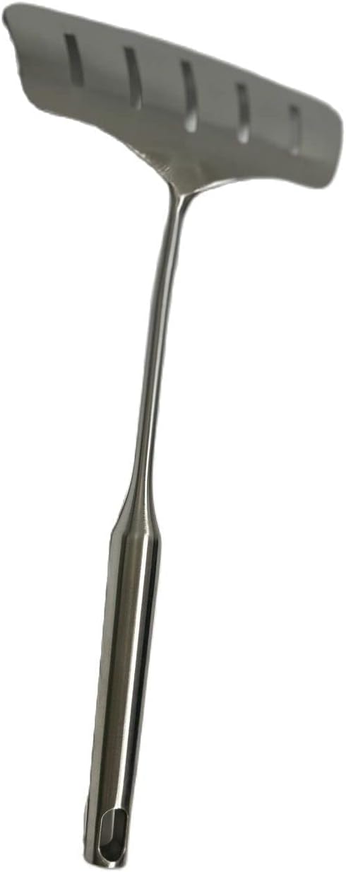 Large Spatula Turner Wide Slotted 304 Stainless Steel Flipper Cooking Utensil Serving Kitchen Tool Heat Proof for Frying Grilling Durable Easy To Clean 14.566 Inches