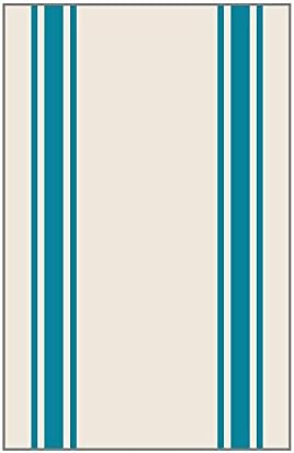 Aunt Martha's 18"x28" Turquoise Striped Dish Towels Pkg of 3