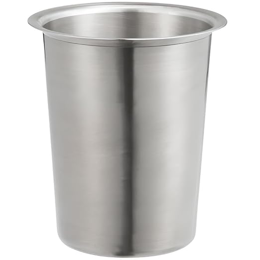 OCS Parts Pro Series Stainless Steel Utensil Organizer Cup | 5 Inch Cup for Flatware, Kitchen Utensils, Silverware, Straws, Pens and Pencils