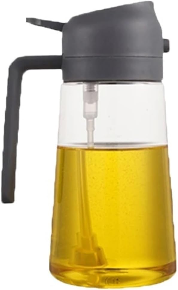 Oil Spray for Cooking Oil Dispenser Bottle Sprayer Mist Reusable Oil Vinegar Spray Bottle for Kitchen Use(Gray)