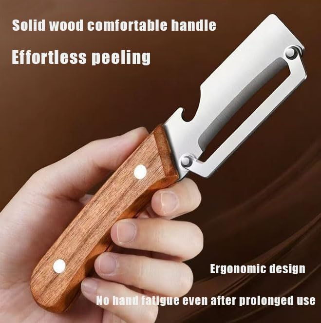 Multi-Functional Vegetable Peeler for Kitchen, with Ergonomic Non-Slip Handle, Good Sturdy, 2 in 1 Fruit Peeler and Bottle Opener, best for potato, vegetable, apple, carrot and more(1pcs)