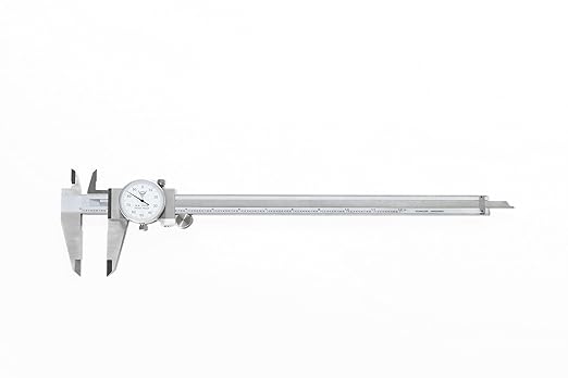 PEC Dial Caliper 0-12 Inch, Stainless Steel Precision Measuring Tool with Shock-Proof Dial, High Accuracy ±0.0015"