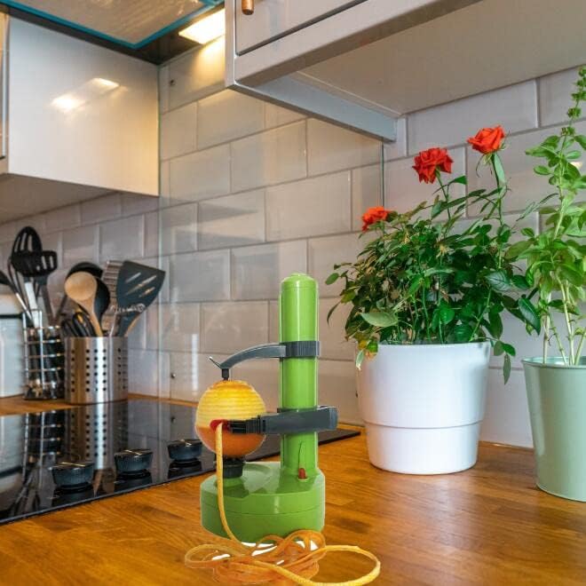 Electric Potato Peeler for Kitchen Vegetable Peelers for Zucchini Carrot Automatic Potato Peeler Electric Peeler Fruit Peeler for Apples Orange Mango Lemon Kiwi Rotate Express