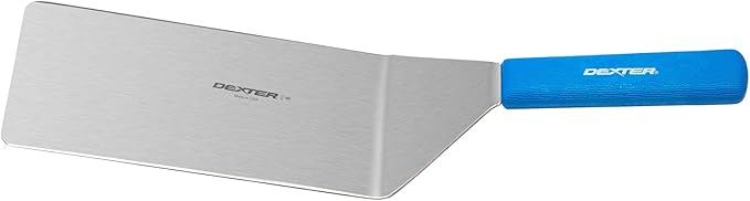 Dexter-Russell Outdoors 8" x 4" Steak Turner – S289-8H-PCP, Stainless Steel Blade with Beveled Edges, Cool Blue Handle Heat Resistant to 500°F, NSF Certified, Made in USA