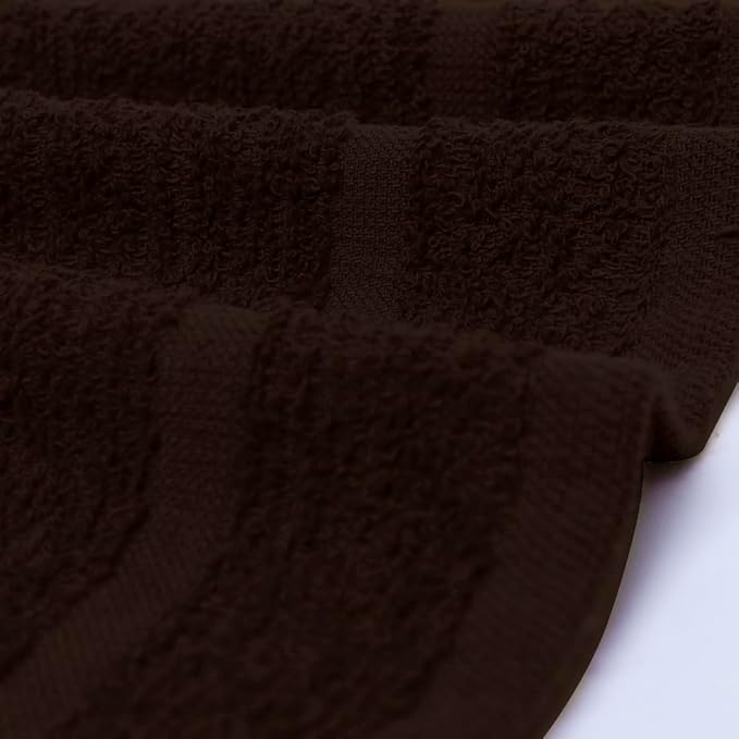 Avalon Towels Cotton Washcloths 24-Pack – 12 x 12 Inch Brown Super Soft & Absorbent Ring-Spun Cotton Wash Cloths for Face, Bath, Spa, Gym, Hotel & Cleaning