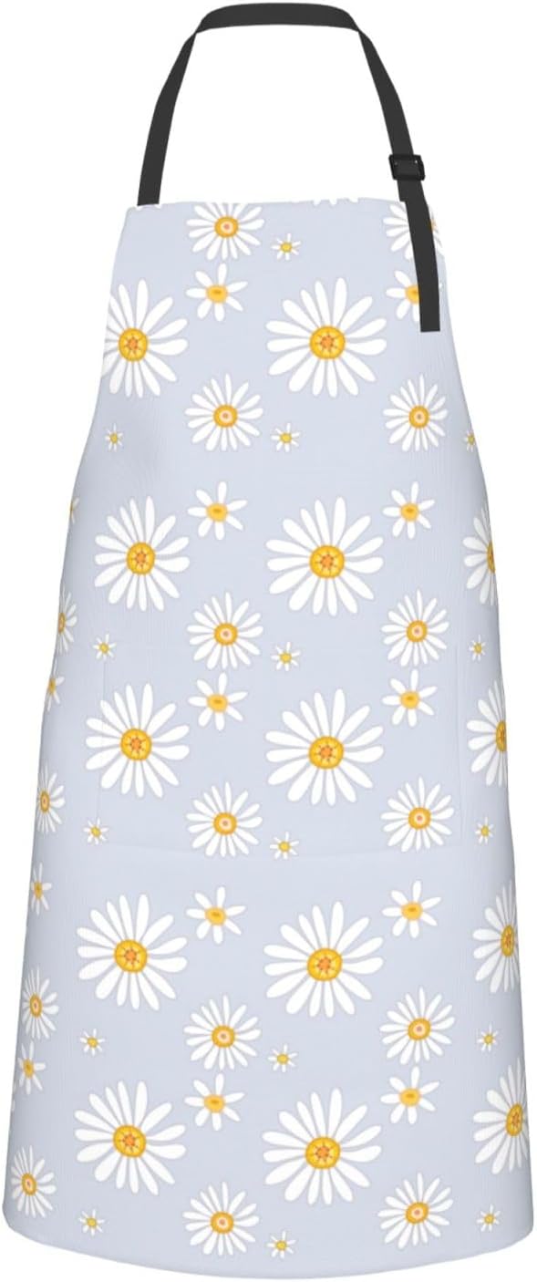 Perinsto Waterproof Apron With 2 Pockets Kitchen Chef Aprons Bibs For Cooking Baking Painting Gardening Grooming