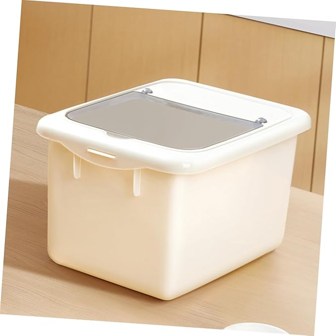 Alipis Rice Container with Clear Lid Airtight Storage Bucket for Grains Cereal and Pet Food Capacity Food Storage for Kitchen Pantry Organization