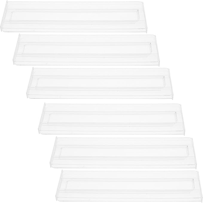 LALAFINA 4pcs Plastic Multipurpose Drawer Dividers Adjustable Kitchen and Closet Storage Partition Boards for Underwear Socks Organization