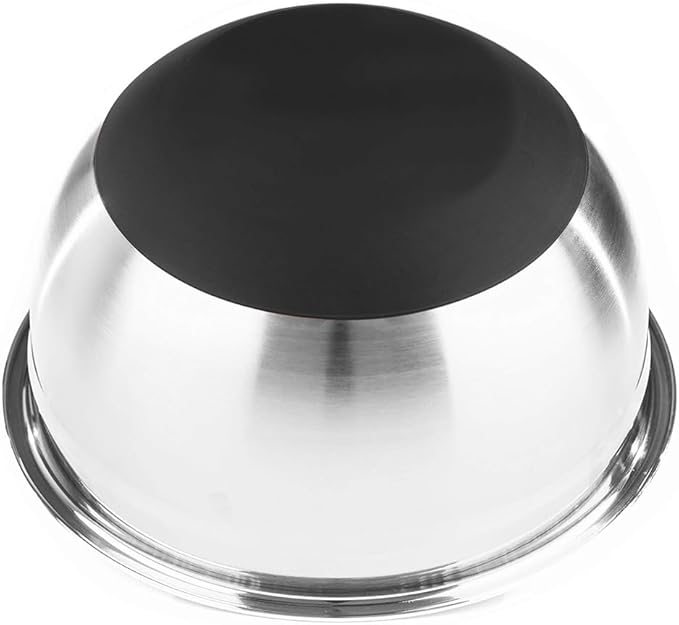 Stainless Steel Mixing Bowls with Lids and Non Slip Bases (Set of 3, Black)
