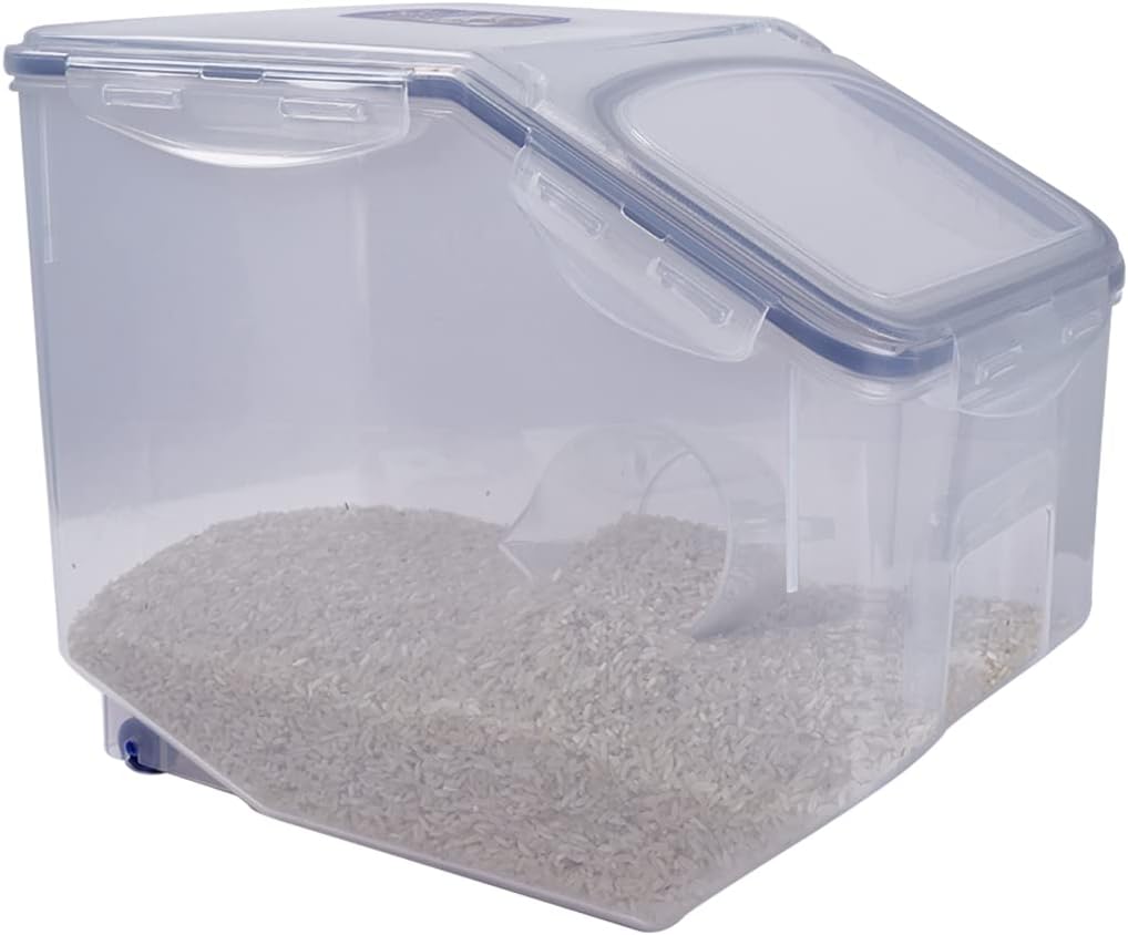 Lock & Lock Bulk Storage Bins Food Storage Container with Wheels (50.72-Cup)